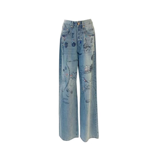 NIGO Spray Painted Jeans Pants NGVP #nigo94373