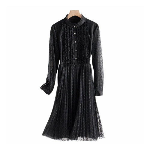 NIGO Black Long Sleeve Lace Dress #nigo57282