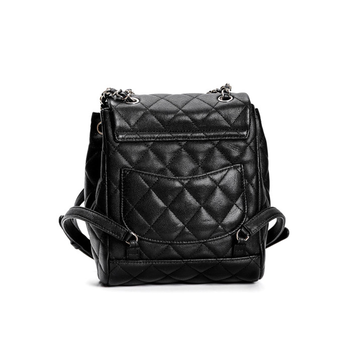 NIGO Black Leather Chain Backpack #nigo57369