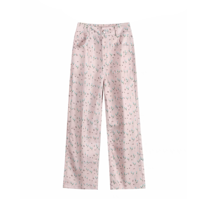 NIGO Spring And Autumn Pink Printed Pants #nigo57375