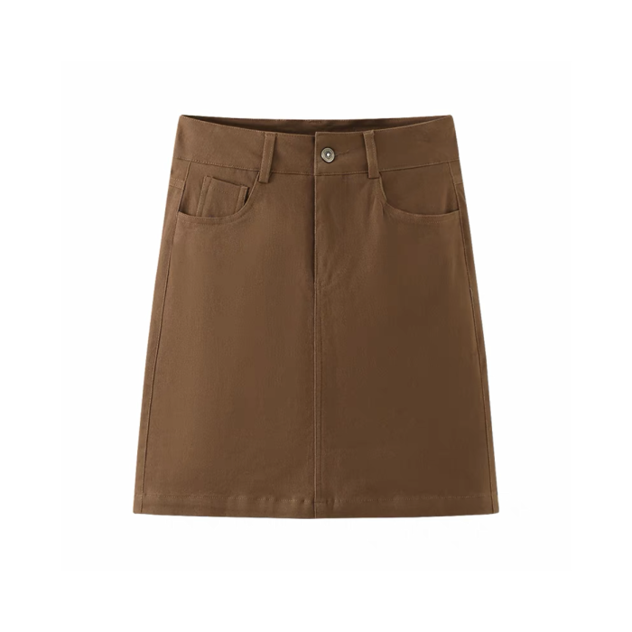 NIGO Coffee Colored Short Style Long Sleeved Jacket Short Skirt set #nigo57426