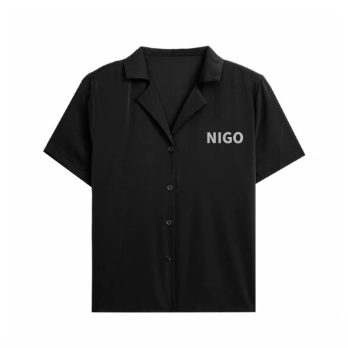 NIGO Summer Printed Letter Shirt Short Sleeved #nigo57546