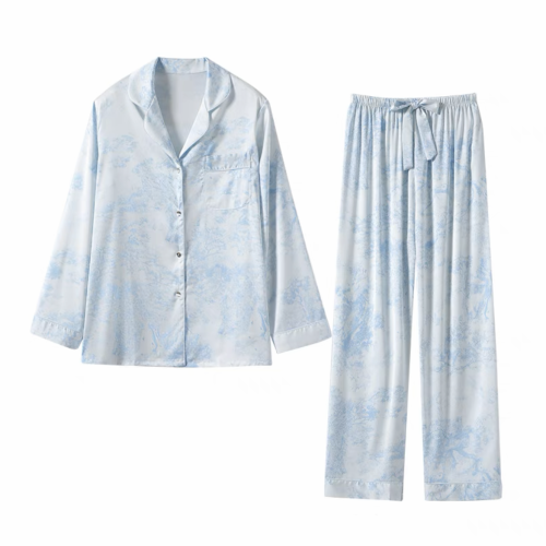 NIGO Spring and Autumn Printed Long Sleeve Pants Pajama Set #nigo57573