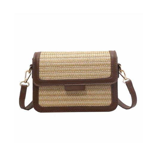 NIGO Woven Leather Patchwork Crossbody Bag #nigo57655