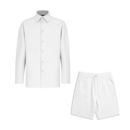 NIGO White Button Jacket Shorts Pants Set Suit #nigo94449