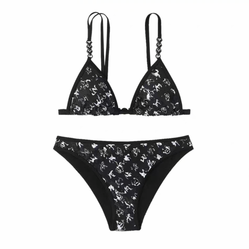 NIGO Summer Black And White Color Matching Bikini Set #nigo57731