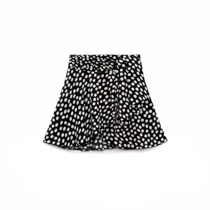 NIGO Black Polka Dots Long Sleeved Top Short Skirt Set #nigo57725