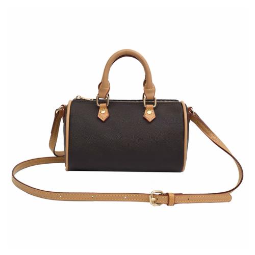 NIGO Leather Face Coffee Color Full Pint Portable Shoulder Bag #nigo57781