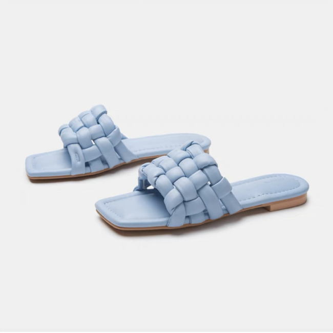 NIGO Blue Woven Flat Bottomed Slippers #nigo57921