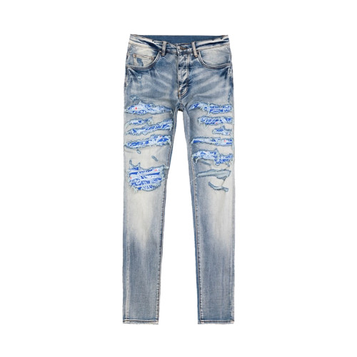 NIGO Cashew Flower Patchwork Blue Jeans Pants #nigo94752