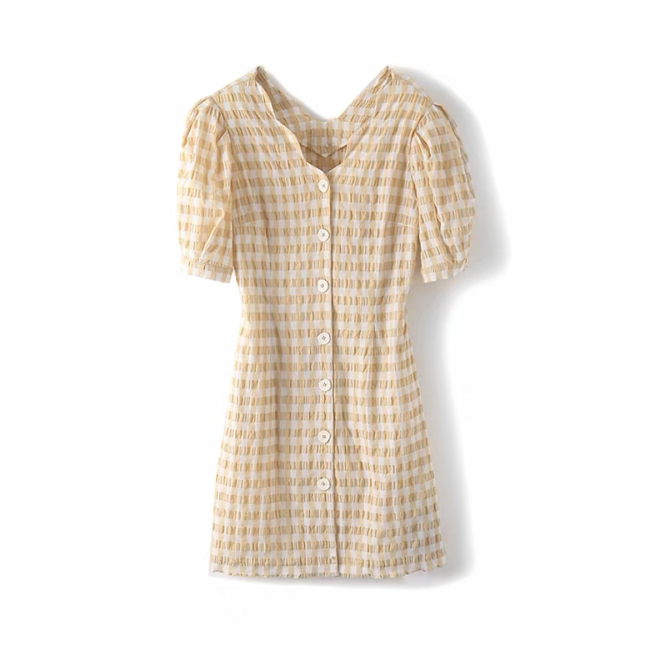 NIGO Checkered Short Sleeve Dress #nigo57974