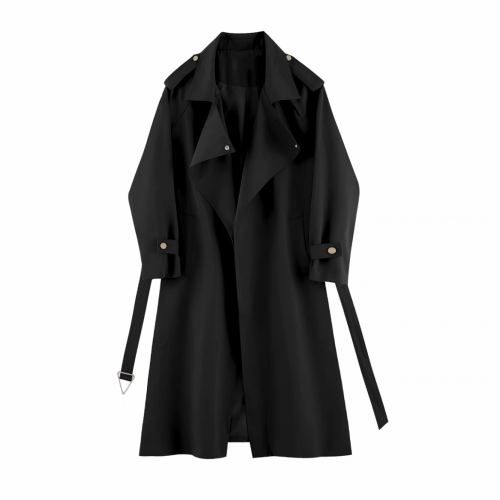 NIGO Long Black Waistband Trench Coat #nigo57985