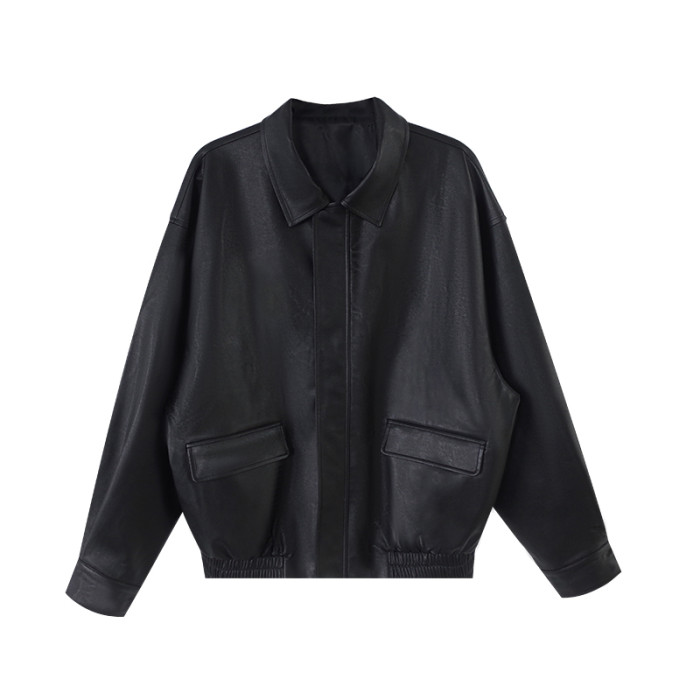 NIGO Dark Printed Button Leather Jacket #nigo94781