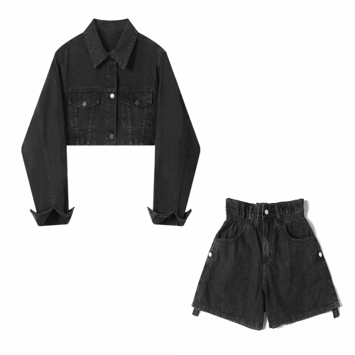 NIGO Denim Short Long Sleeved Jacket Shorts Set #nigo21128