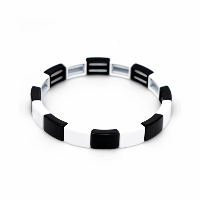 NIGO Black And White Patchwork Bracelet #nigo84138
