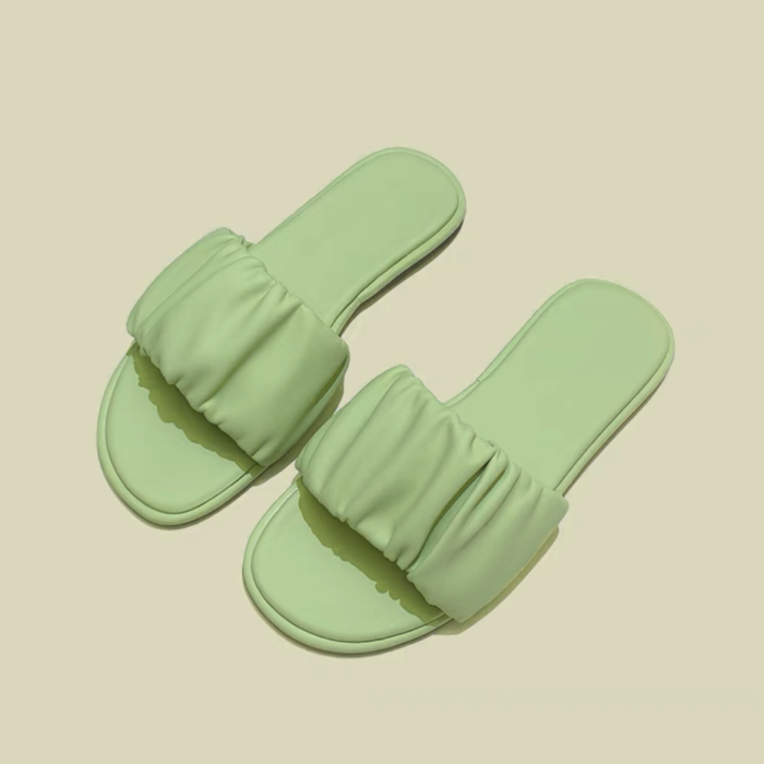 NIGO Fashionable Flat Bottomed Leather Slippers #nigo21132