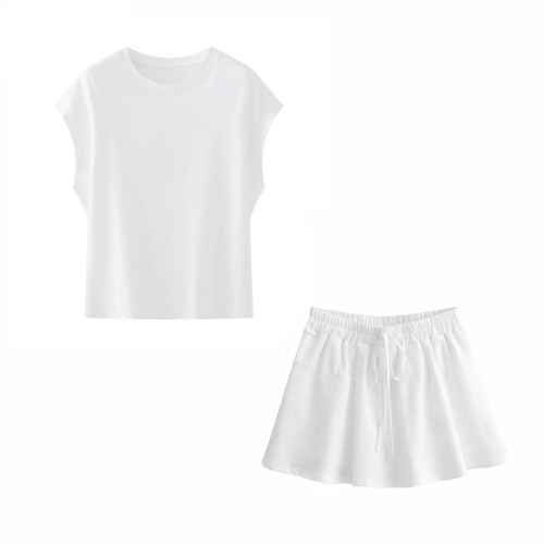 NIGO Sleeveless Short Sleeved Half Length Short Skirt Set #nigo21153
