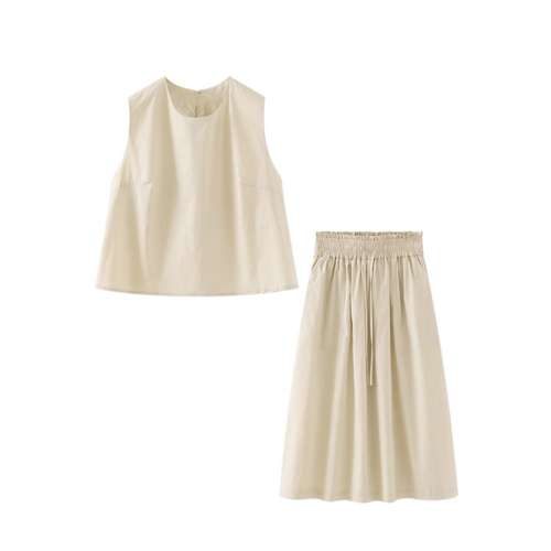 NIGO Summer Sleeveless Short Sleeved Half Length Skirt Set #nigo29113