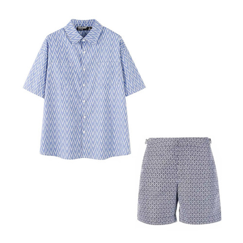 NIGO Button Short Sleeve Shirt Shorts Set Suit #nigo94838