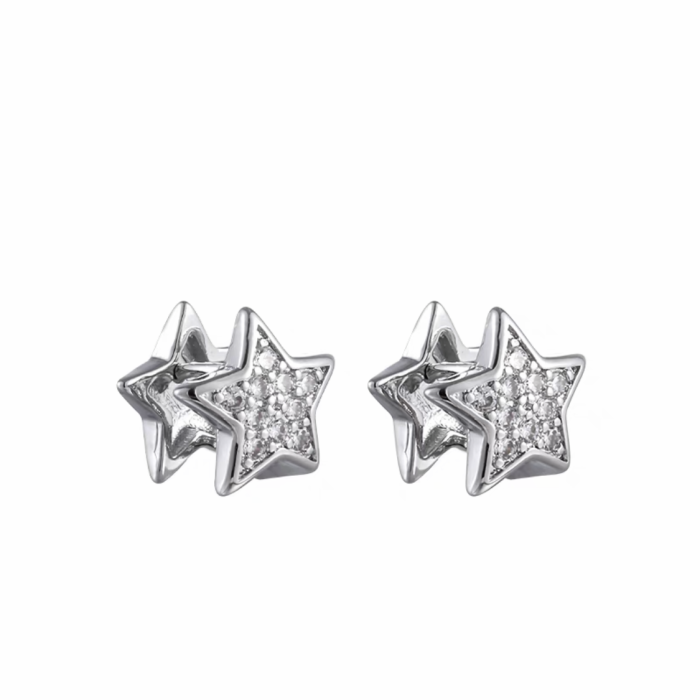NIGO Bright Diamond Star Spliced Earrings #nigo84167