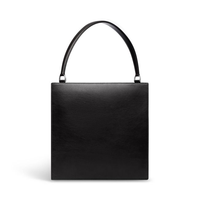 NIGO Black Leather Letter Carrying Bag #nigo21244