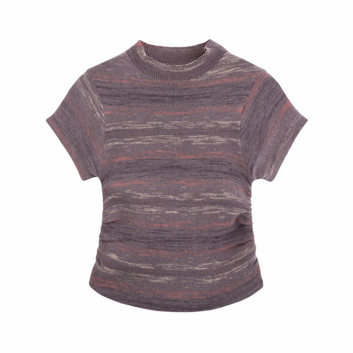 NIGO Striped Knitted Slim Fit Short Sleeve T-shirt #nigo21314