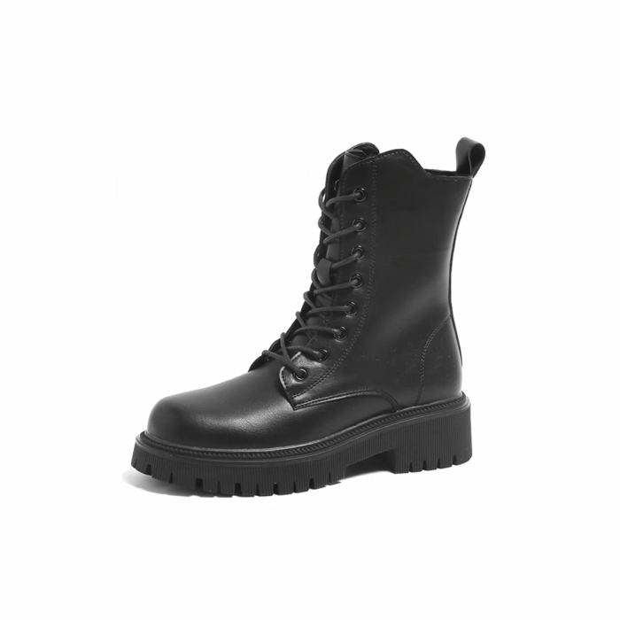 NIGO Leather Mid Length Lace Up Martin Boots Shoes #nigo21273
