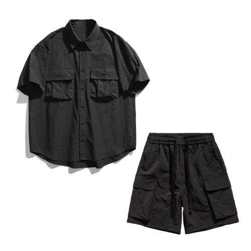 NIGO Nylon Short Sleeve Shirt Shorts Set Suit #nigo94478