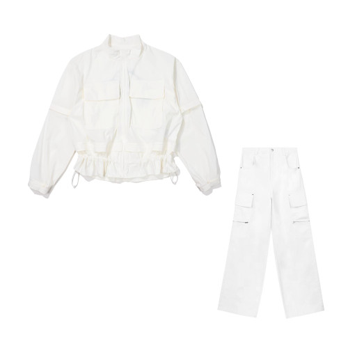 NIGO White Canvas Jacket Pants Set Suit #nigo21149