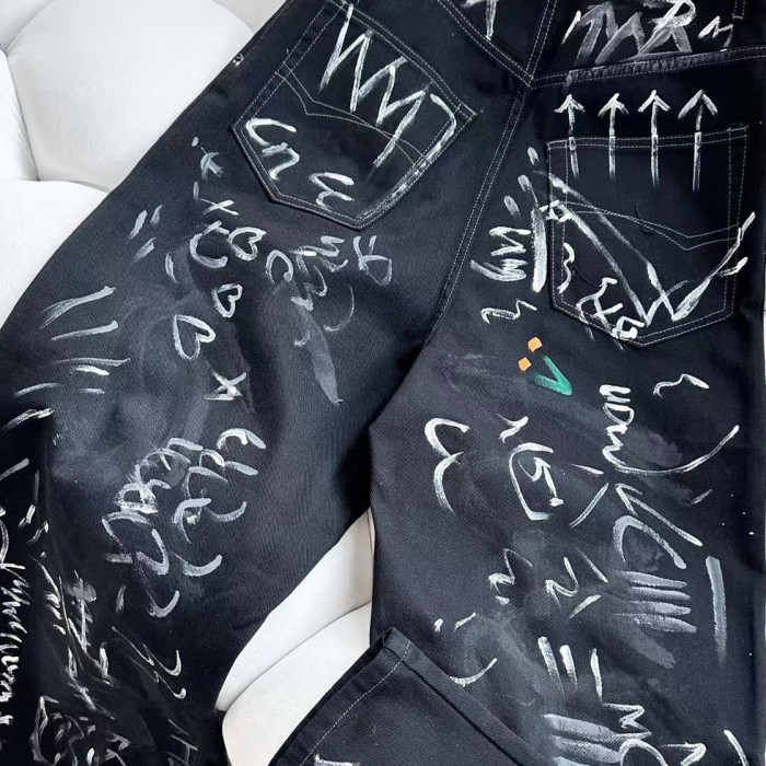 NIGO Graffiti Black Straight Pants Ngvp #nigo6143