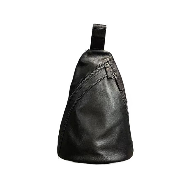 NIGO Black Leather Crossbody Chest Bag #nigo21429