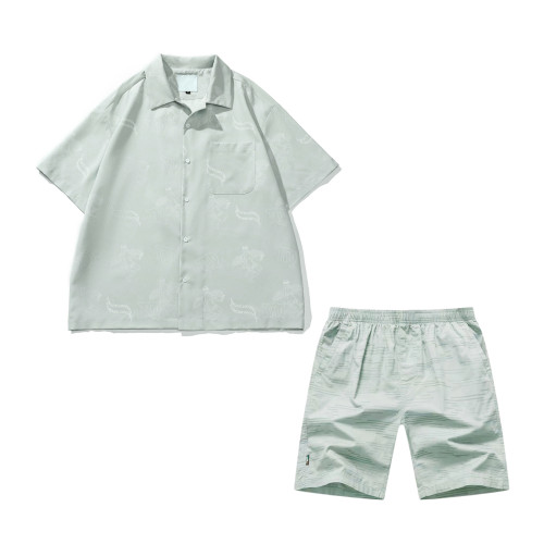 NIGO Pixelated Short Sleeve Shirt Shorts Set Suit #nigo94998