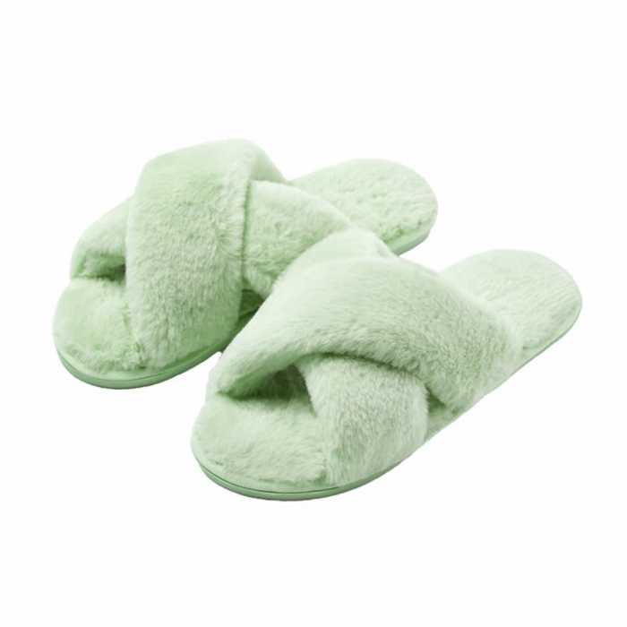 NGO Lamb Hair Flat Bottom Slippers Shoes #nigo21534