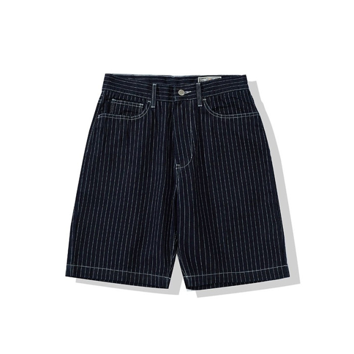 NIGO Pinstripe Denim Jacket Bermuda Shorts Set Suit #nigo95141