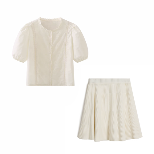NIGO Summer Buckle Up Short Sleeved Half Length Short Skirt Set #nigo21541