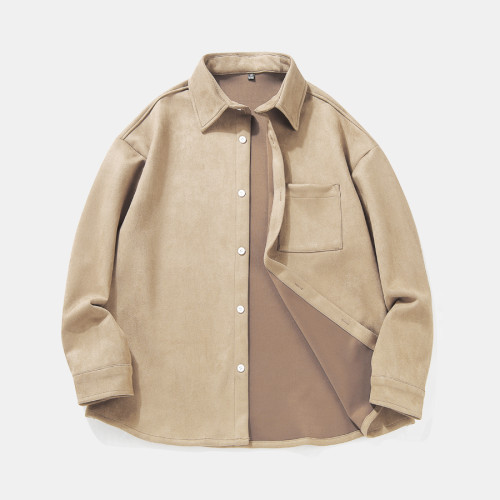 NIGO Suede Long Sleeve Jacket Shirt #nigo95155