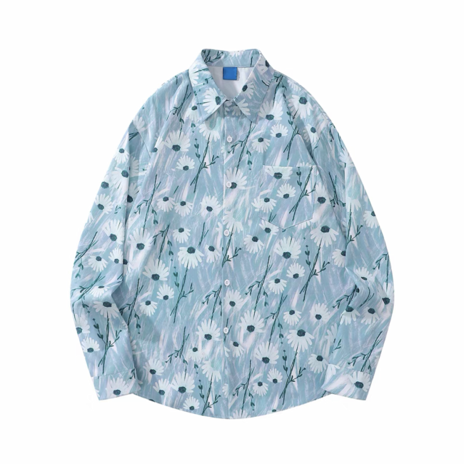NIGO Blue Printed Long Sleeved Buttoned Shirt #nigo21591