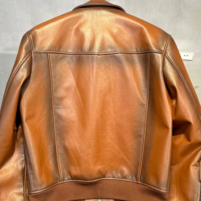 NIGO Long Sleeve Leather Jacket Ngvp #nigo6375