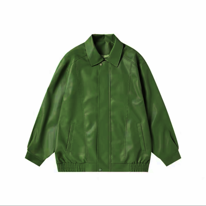 NIGO Buttoned Leather Baseball Jacket #nigo96147