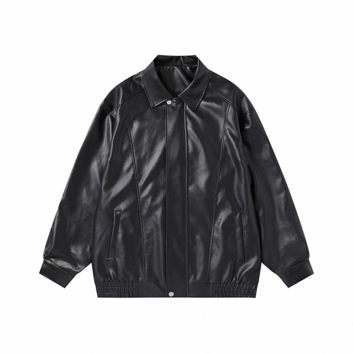NIGO Buttoned Leather Baseball Jacket #nigo96147