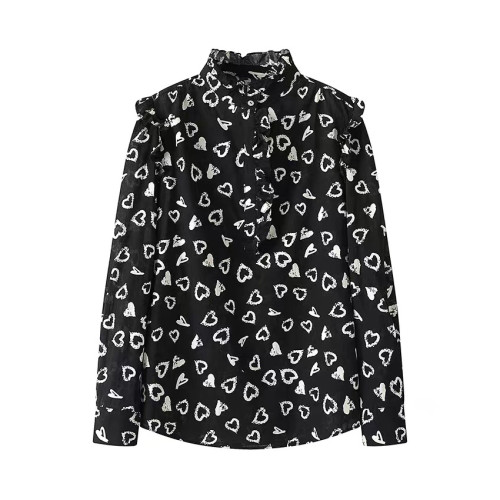 NIGO Black White Printed Long Sleeve Shirt #nigo96152