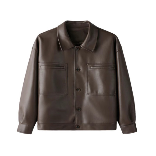 NIGO V-neck Leather Jacket With Multiple Pockets #nigo96162