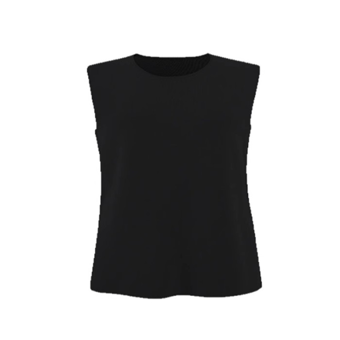 Women's Black Knitted Sleeveless Vest Skirt Set Suit #nigo96217