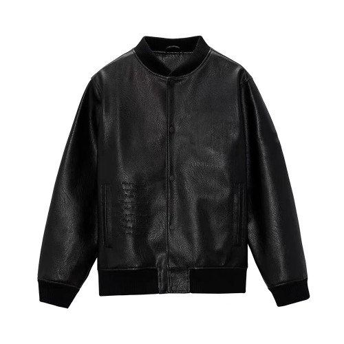 Buttoned Leather Jacket #nigo4674