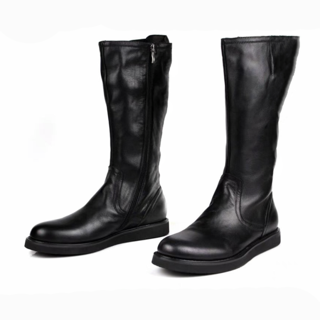 Thickened Leather High Boots #nigo21691