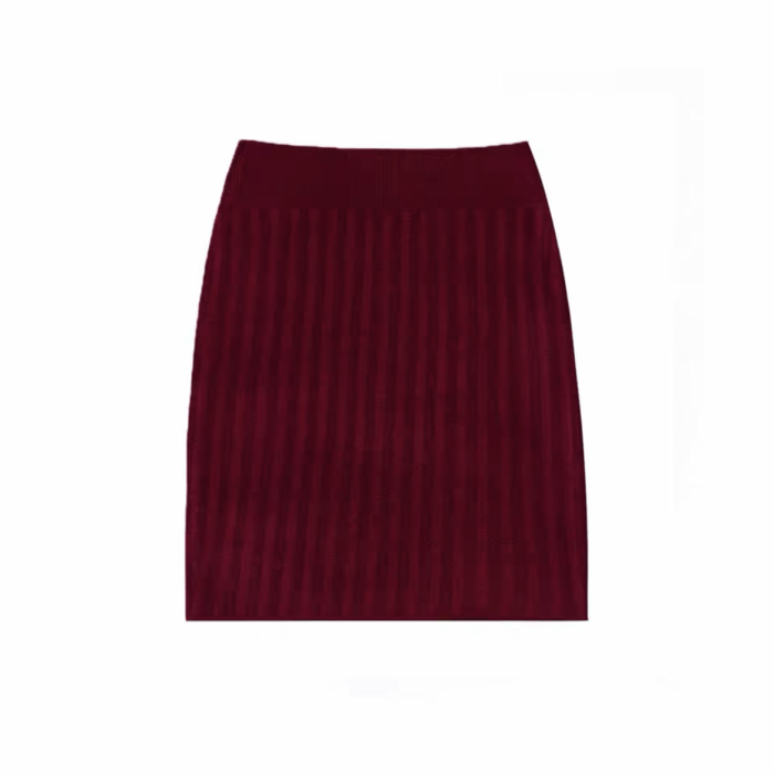 Knitted Printed Half Length Short Skirt #nigo21684