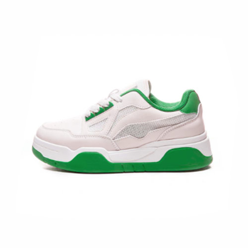 White Green Patchwork Lace Uup Casual Board Shoes #nigo21698