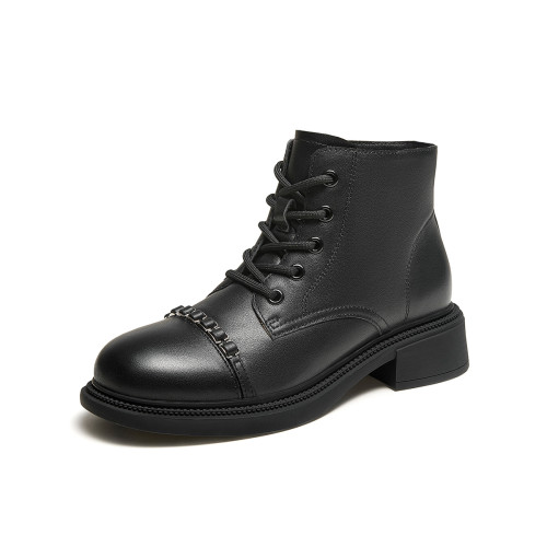 Leather Mid Calf Martin Boots Shoes #nigo96254