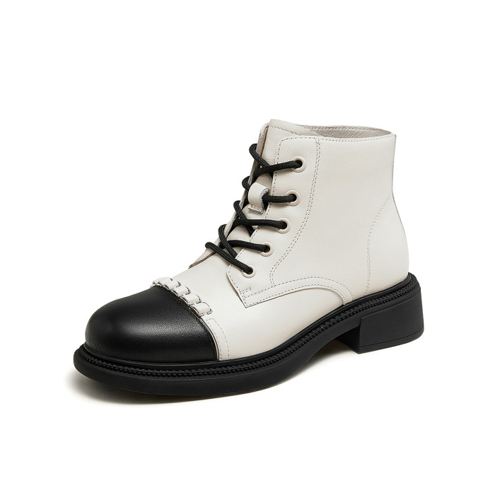 Leather Mid Calf Martin Boots Shoes #nigo96254
