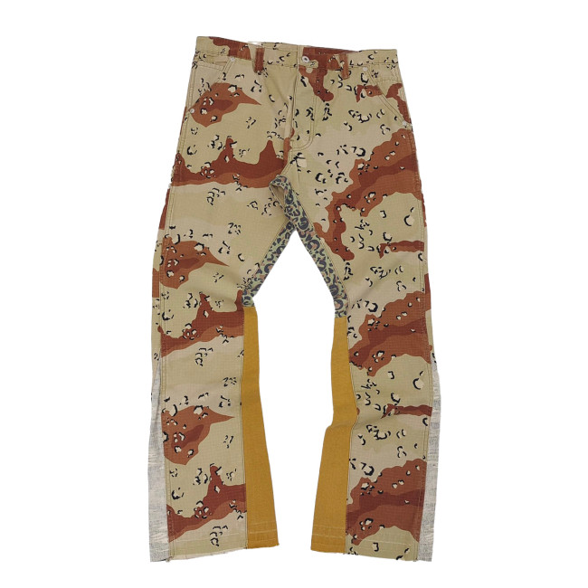 NIGO Camouflage Workwear Desert Leopard Print Jeans Men's Fashion Chocolate Color Pants #nigo6398